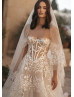 Off Shoulder Ivory Lace Tulle Chic Wedding Dress